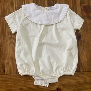 Annie and James Chistening bubble Baby Outfit